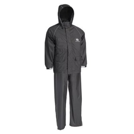 SAFETY WORKS Jd Xl 2Pc Blk Rain Suit JD44520/XL